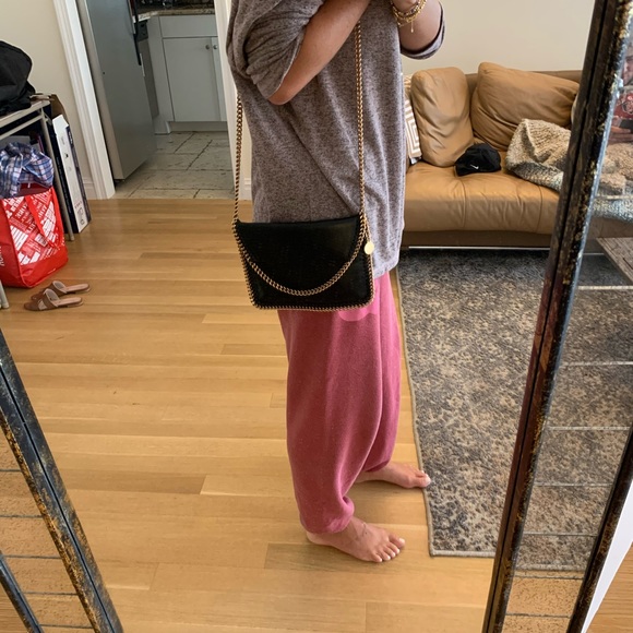 Stella McCartney Black Mini Falabella Shoulder Bag - Picture 5 of 7